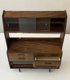 Handmade 1:6 Scale Dollhouse Sideboard Cabinet Miniature Kitchen Storage Hutch with Hooks