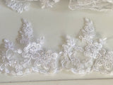 Bundle White Embroidered Lace Trim 7.7 Meters Sew On Floral Lace Trimming For Bridal Wedding Dress Veil DIY Craftuneed