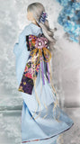 Handmade Doll Kimono Outfit with Obi Japanese Style Doll Clothing For 1/6, 1/4, 1/3