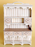 DIY Dollhouse Miniature Hutch Furniture Kit – 1/6 & 1/12 Scale Cabinet Unfinished (Unassembled)
