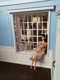 Handmade 1:6 Scale Dollhouse Window Seat Miniature Windowsill Insert | DIY Dollhouse Feature