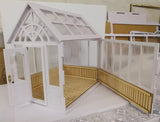 1:12 Scale Miniature Greenhouse Craft Kit – Dollhouse Conservatory PVC Panels Unassembled