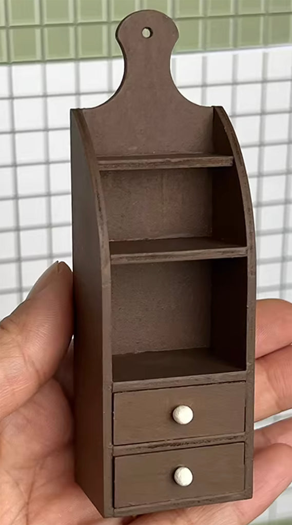1:6 Scale1:6 Scale Dollhouse Bathroom Shelf Toilet Paper Holder Handmade Miniature Wood Furniture