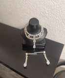 Set of 3 Doll Jewellery 1:6 Scale Miniature Rhinestone Necklaces Earrings Handmade