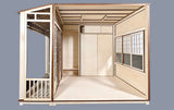 1:6 Scale Japanese Room Miniature Kit - Unpainted Unfurnished Flat Pack Wooden Dollhouse Scene Craft Supply