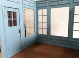 1:6 Scale Dollhouse Victorian Room Scene Kit - Flat Pack Miniature Diorama Scene