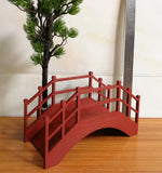 Handmade 1:6 Miniature Wooden Arch Bridge Traditional Japanese Style Dollhouse Bridge