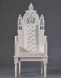 Craftuneed 1:6 Scale miniature dollhouse Gothic Royal Throne Chair Resin Doll furniture Black Gold White Red Handmade