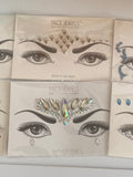 Bundle 6pcs Face body Gems Jewels Tattoo Sticker Festival Party Body stickers