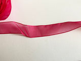 Craftuneed Bundle 500 Meters Sharp pink & wine mixed colour Organza Ribbon High quality 5 Rolls Trims for Craft Gift Wrapping Wedding Decor