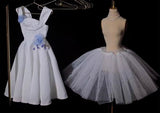 Craftuneed Handmade Classic White Doll Dress Set with Petticoat & Necklace Custom Fit for 1/6 1/4 1/3 Scale dolls