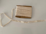 Craftuneed Bundle 13Meters ivory cotton crochet lace trim sewing dress lace trimming 1.6cm width