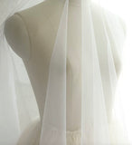 Ivory Bridal Tulle Fabric Soft Sheer Wedding Veil Mesh DIY 230 x 220cm