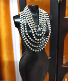 1:6 Scale Doll Rhinestone Necklace or Earrings Miniature Jewellery Accessories Handmade