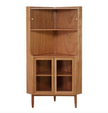 Craftuneed 1:6 Scale Miniature Wooden Corner Cabinet Handmade Dollhouse Storage Shelf Display Unit Furniture For Dolls