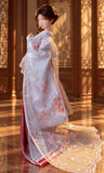 Handmade Doll Wedding Kimono Miniature Japanese Style Floral Clothing 1/4 1/3 Scale