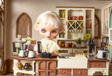 Miniature Kitchen Island DIY Kit – 1/12 & 1/6 Scale Dollhouse Furniture Cabinet (Not Assembled)