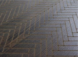 Craftuneed 1:6 Scale Miniature PVC Wood Grain Dollhouse Flooring Herringbone Pattern 40cm X 15.2cm