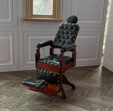 Craftuneed Handcrafted 1:12 scale miniature Retro Barber hair salon chair armchair dollhouse furniture for doll