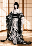 Handmade Doll Kimono Miniature Japanese Style Traditional Outfit with Obi 1/4 1/3 Scale