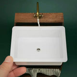 1:6 Scale Dollhouse Sink Cabinet Handmade Miniature Wooden Kitchen Bathroom Storage