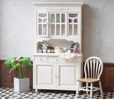 Craftuneed 1:6 Scale Miniature Sideboard Cabinet, Entryway Hutch, Chair Handmade Dollhouse Wooden Furniture For Dolls