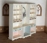 DIY Miniature Display Cabinet Kit – 1/6 & 1/12 Scale Dollhouse Furniture Flat Pack (Unassembled)