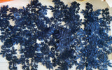 Craftuneed Bundle 8pcs navy sew on lace applique embroidered floral tulle lace motif patch with minor defect