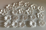 Bundle 20pcs Ivory Fabric Flower Petals Applique | 3D Floral Embellishments | Craft/Wedding
