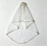 Handmade Doll Wedding Dress and Veil Vintage Lace Bridal Gown 1/6 1/4 1/3 Scale