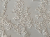 Job lot 10pcs ivory lace applique sew on bridal embroidered floral tulle lace motif patch