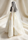 1:6 Scale Miniature Wedding Veil and Crown Set Handmade Doll Bridal Accessories