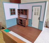1:6 Scale Miniature Victorian Room Diorama DIY Kit - Flat Pack Dollhouse Scene