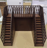 Craftuneed 1:6 Scale Miniature Dollhouse Wooden Grand Staircase Handmade Doll Stairs Custom Size Available
