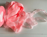 Craftuneed Bundle 500 Meters Pink Organza Ribbon High quality 5 Rolls Trims for Craft Gift Wrapping Wedding Decor