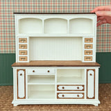 Handmade Dollhouse Kitchen Hutch Cabinet 1:6 Scale Miniature Wood Furniture