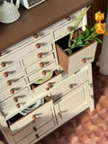 Handmade 1:6 Scale Dollhouse Cabinet Miniature Wooden Storage with Drawers Furniture