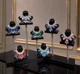 1:6 Scale Doll Necklace and Earrings Set Miniature Rhinestone Jewellery Multiple Colours