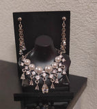 Handmade 1:6 Scale Doll Necklace & Earrings Set Miniature Faux Pearl Rhinestone Jewellery