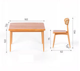 Craftuneed 1:6 Scale Miniature Brown Dining Table and Chairs Set Dollhouse Wooden Kitchen Dining Room Doll furniture