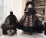 Handmade Gothic Doll Dress Set Miniature Victorian Evening Gown 1/6 1/4 1/3 Scale