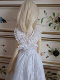 Handmade Doll White Lace Top and Skirt Set Miniature Outfit 1/6 1/4 1/3 Scale
