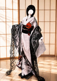 Handmade Doll Kimono Miniature Japanese Style Traditional Outfit with Obi 1/4 1/3 Scale