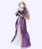 Handmade 1:6 Scale Vintage Romantic Doll Dress with Necklace – Custom Miniature Fashion Outfit