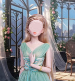 Handmade 1:6 Scale Doll Dress with Bracelet Miniature Victorian Style Gown