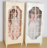 Handmade 1:6 Scale Doll Display Cabinet Miniature Wardrobe Storage Case Wooden Showcase