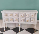 Handmade Dollhouse 1:12 Scale Hall Table & Mirror Miniature Wooden Entryway Furniture