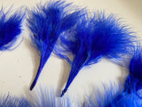 Craftuneed Bundle 15pcs Royal Blue Fluffy Craft Feathers Ideal for Millinery, Costume, Doll Making, DIY Projects
