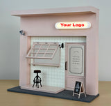 Dollhouse Miniature Coffee Shop Scene Korean Style Cafe Diorama Shop Front Available in 1/12 and 1/6 Scale Handmade Personalised Logo