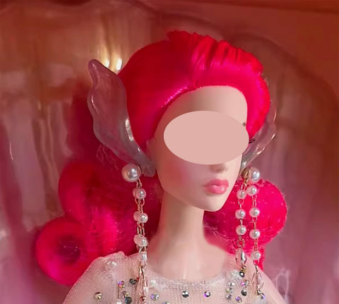 1:6 Scale Mermaid Style Earrings Miniature Faux Pearl Dangle Jewellery Handmade